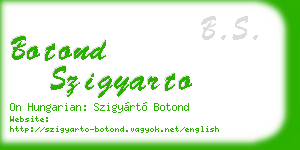 botond szigyarto business card